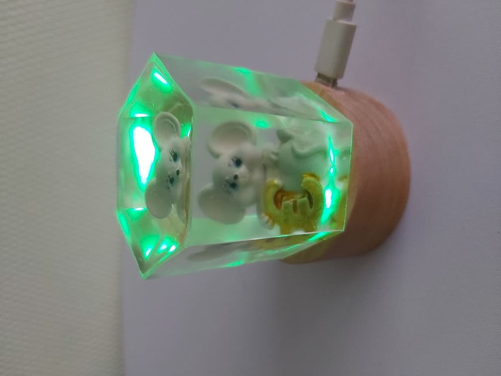Peliukas ant pilvo lempos žibintai LED USB